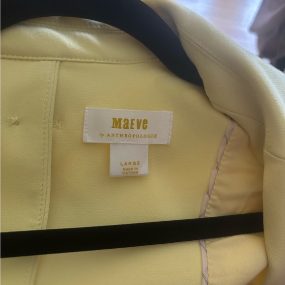 Maeve by Anthropologie Button Back Yellow Blazer | size L | NWOT - Picture 7 of 11